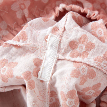Retro Floral Cotton Yarn-dyed Jacquard Pajama Set - image 14