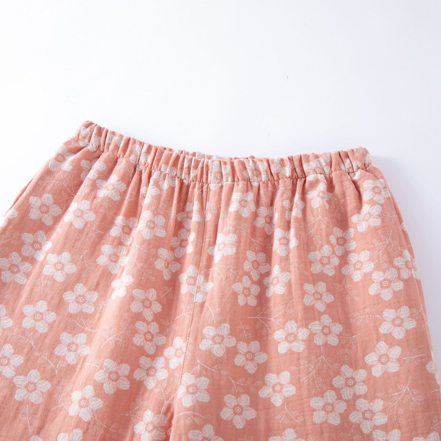Retro Floral Cotton Yarn-dyed Jacquard Pajama Set - image 9