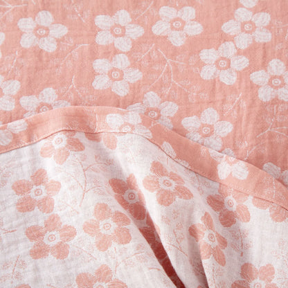 Retro Floral Cotton Yarn-dyed Jacquard Pajama Set - image 8