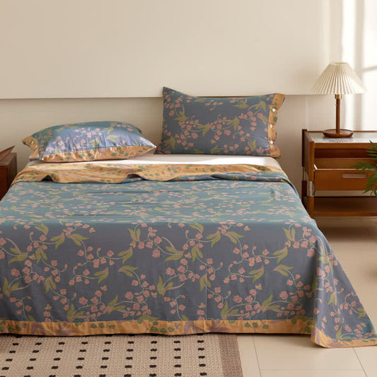 Campanula Cotton Jacquard Reversible Sheet Coverlet - Coverlet with 2PCS Pillowcases - King - image 0