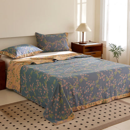 Campanula Cotton Jacquard Reversible Sheet Coverlet - image 1