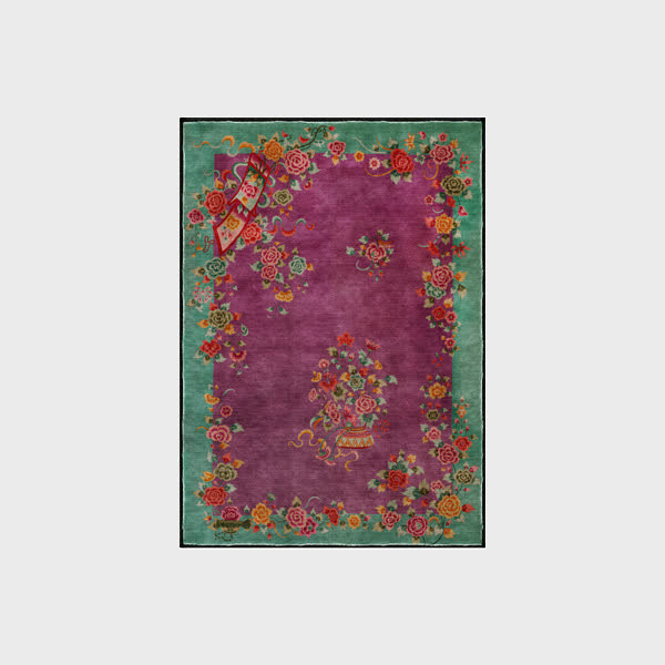 Vintage Rose Soft Washable Anti-slip Area Rug - image 5