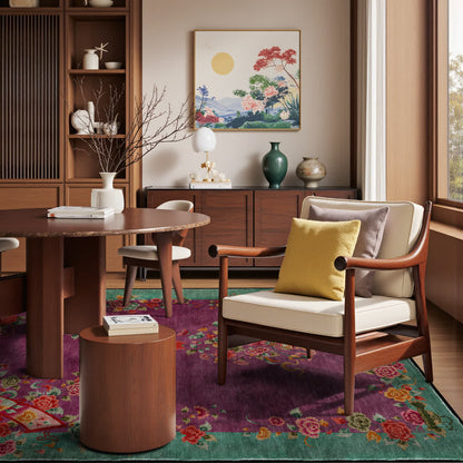 Vintage Rose Soft Washable Anti-slip Area Rug - image 2