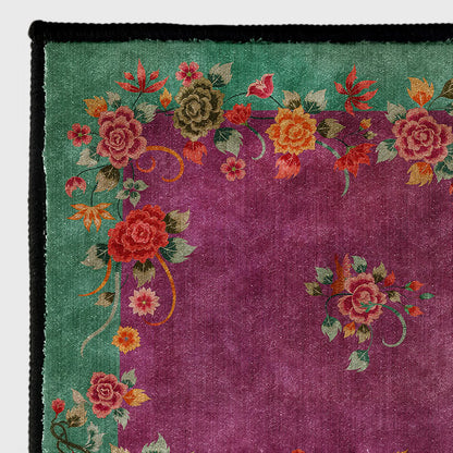 Vintage Rose Soft Washable Anti-slip Area Rug - image 6