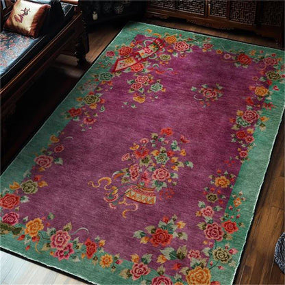 Vintage Rose Soft Washable Anti-slip Area Rug - 60" x 96" - image 0