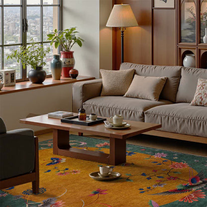  Anti-slip Floral Bird Foldable Area Rug - image 3