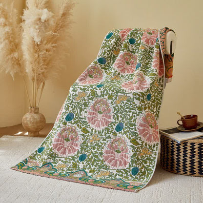 Pastoral Floral Pure Cotton Gauze Absorbent Bath Towel - 31" x 63" - image 0