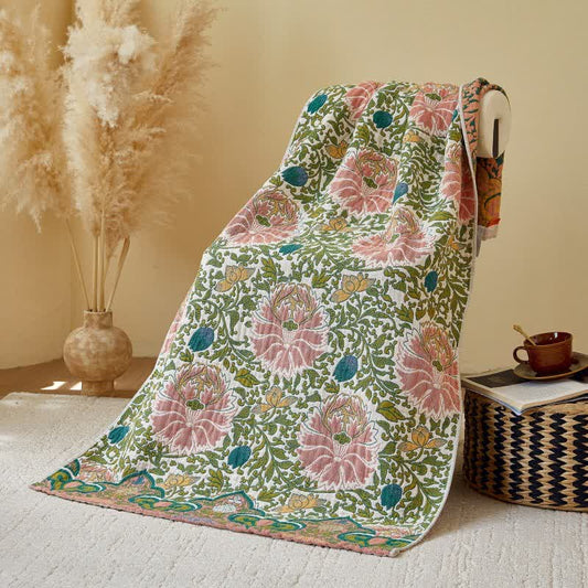 Pastoral Floral Pure Cotton Gauze Absorbent Bath Towel - 31" x 63" - image 0