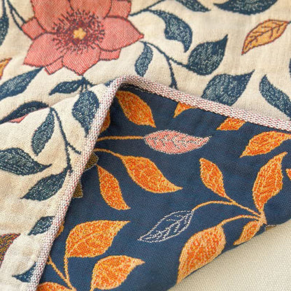 Floral Leaf Pure Cotton Gauze Absorbent Bath Towel - image 3