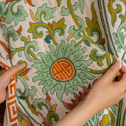 Retro Floral Pure Cotton Gauze Absorbent Bath Towel - image 9