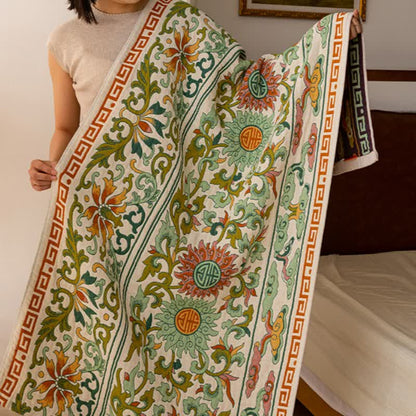 Retro Floral Pure Cotton Gauze Absorbent Bath Towel - image 1