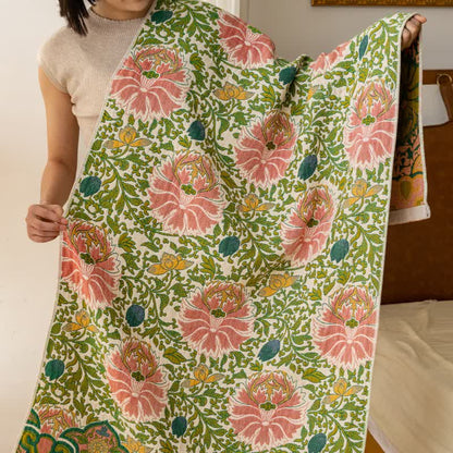 Pastoral Floral Pure Cotton Gauze Absorbent Bath Towel - image 2