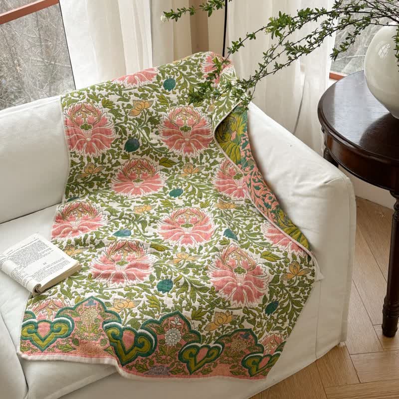 Pastoral Floral Pure Cotton Gauze Absorbent Bath Towel - image 5