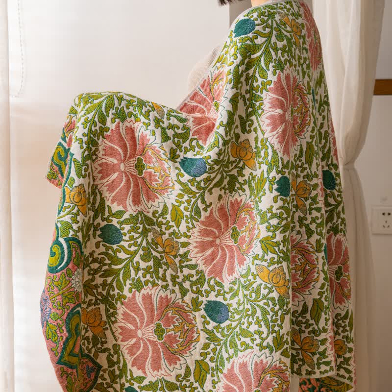 Pastoral Floral Pure Cotton Gauze Absorbent Bath Towel - image 4