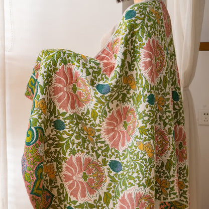 Pastoral Floral Pure Cotton Gauze Absorbent Bath Towel - image 4