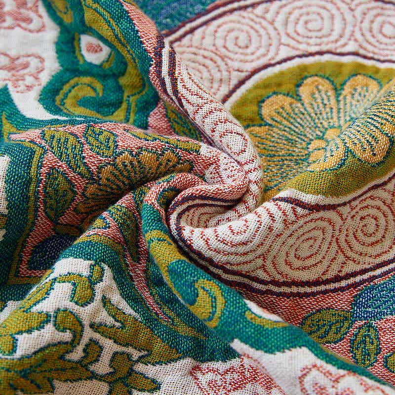 Elegant Floral Pure Cotton Gauze Absorbent Bath Towel - image 4