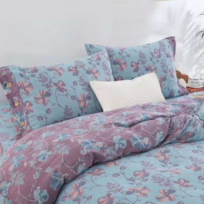 Blooming Flowers Cotton Gauze Bedding Set (4PCS) - image 3