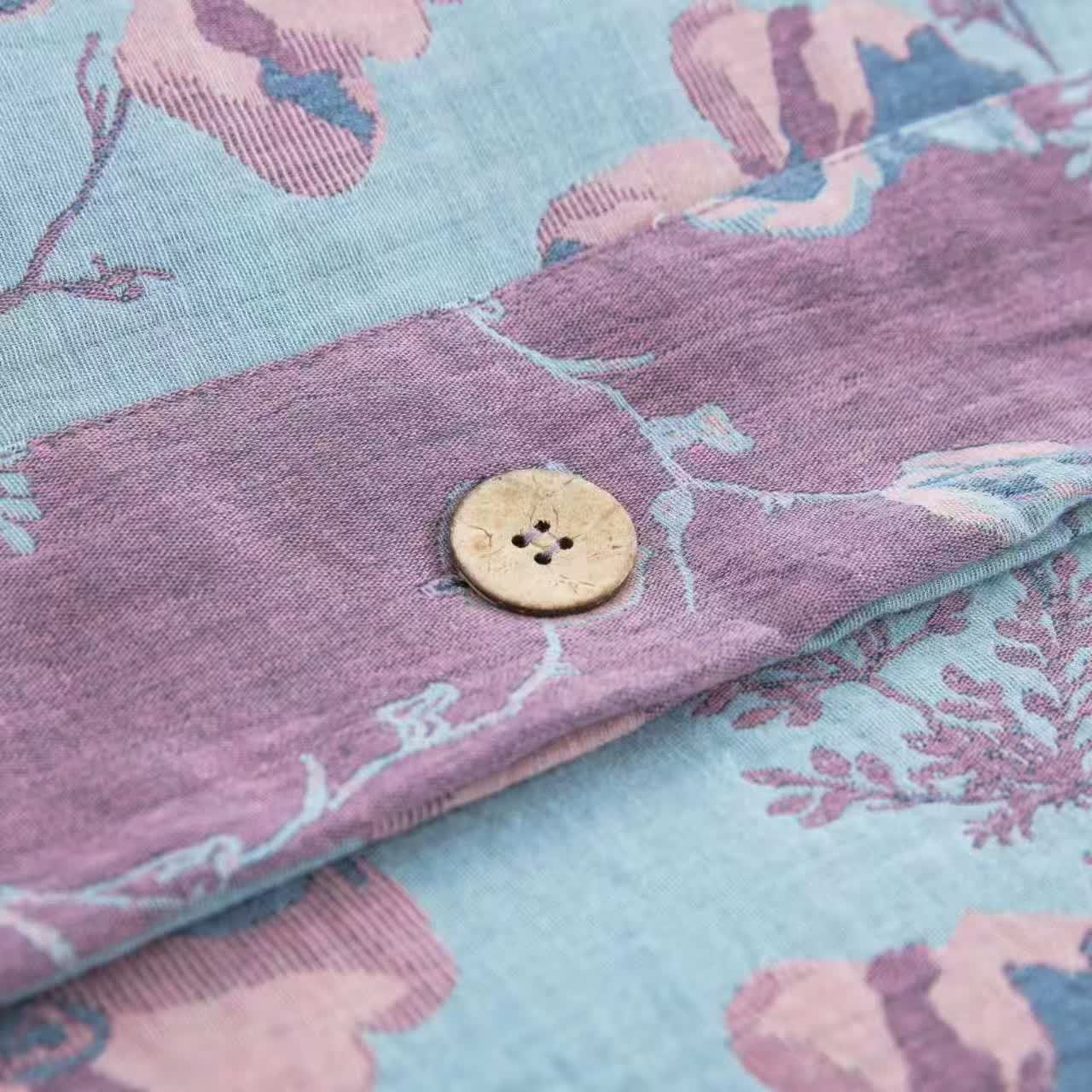 Blooming Flowers Cotton Gauze Bedding Set (4PCS) - image 8