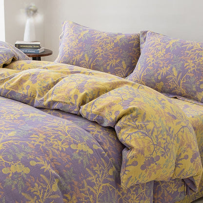 Double Layers Gauze Floral Bedding Set (4PCS) - image 3