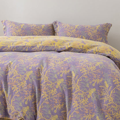Double Layers Gauze Floral Bedding Set (4PCS) - image 2