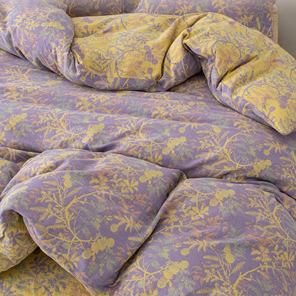 Double Layers Gauze Floral Bedding Set (4PCS) - image 5