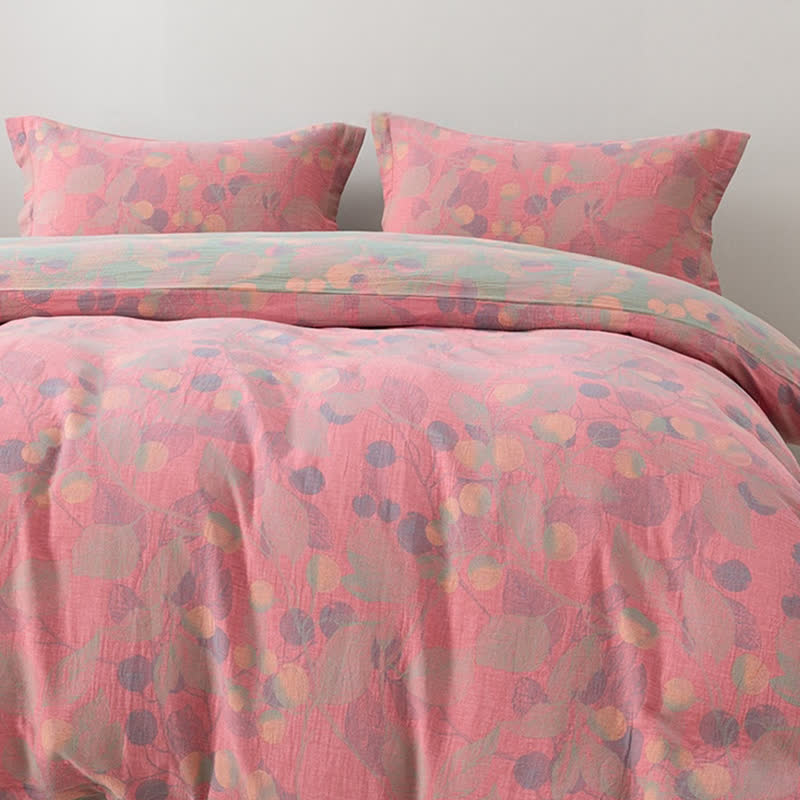 Reversible Cotton Gauze Pastoral Bedding Set (4PCS) - image 2