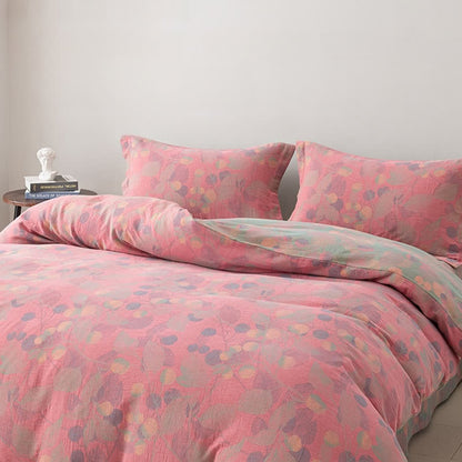 Reversible Cotton Gauze Pastoral Bedding Set (4PCS) - image 4