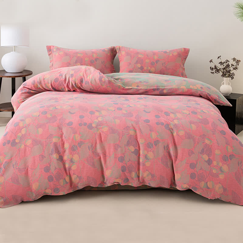 Reversible Cotton Gauze Pastoral Bedding Set (4PCS) - image 1