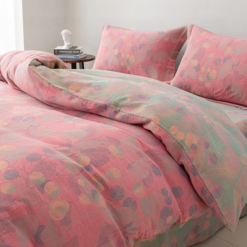 Reversible Cotton Gauze Pastoral Bedding Set (4PCS) - image 3