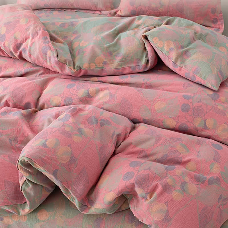 Reversible Cotton Gauze Pastoral Bedding Set (4PCS) - image 6