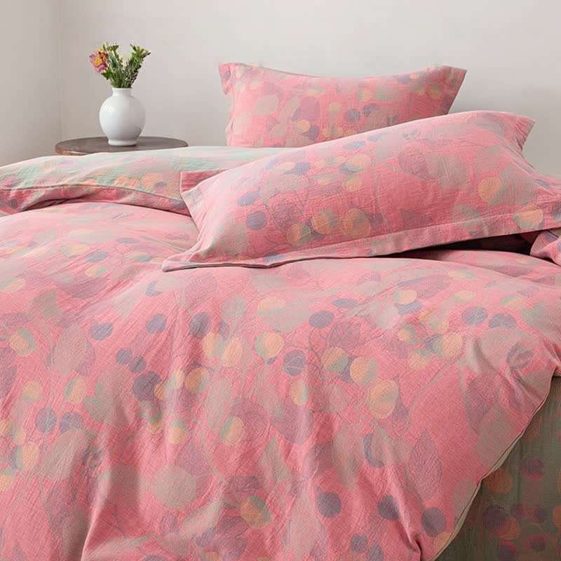 Reversible Cotton Gauze Pastoral Bedding Set (4PCS) - image 5
