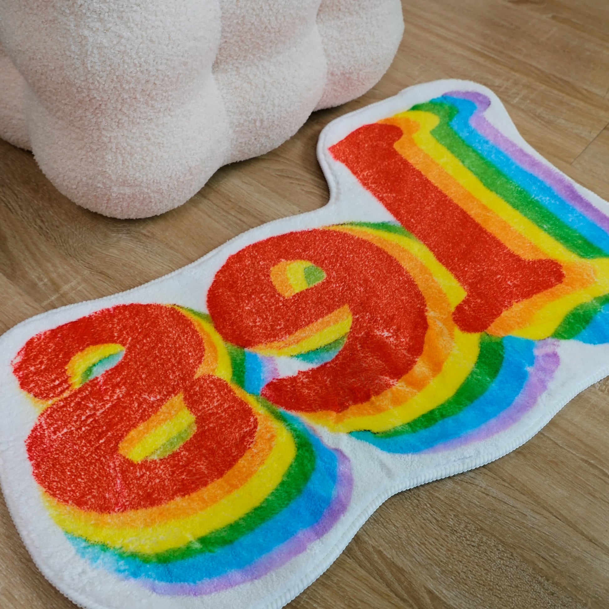 Rainbow Letters Soft Fleece Non-slip Bath Mat - image 2