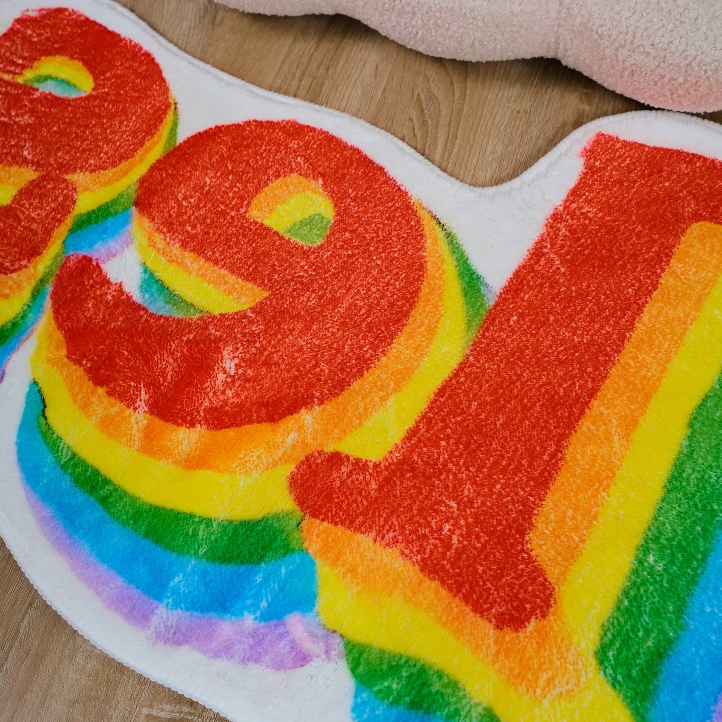 Rainbow Letters Soft Fleece Non-slip Bath Mat - image 3