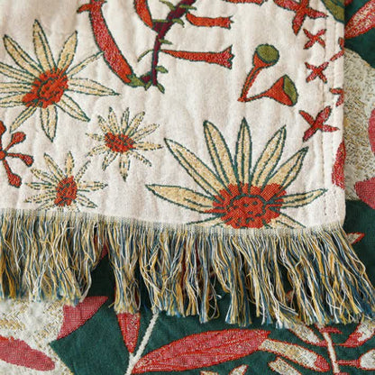 Pine Print Cotton Gauze Reversible Quilt - image 4