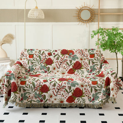 Pine Print Cotton Gauze Reversible Quilt - image 1