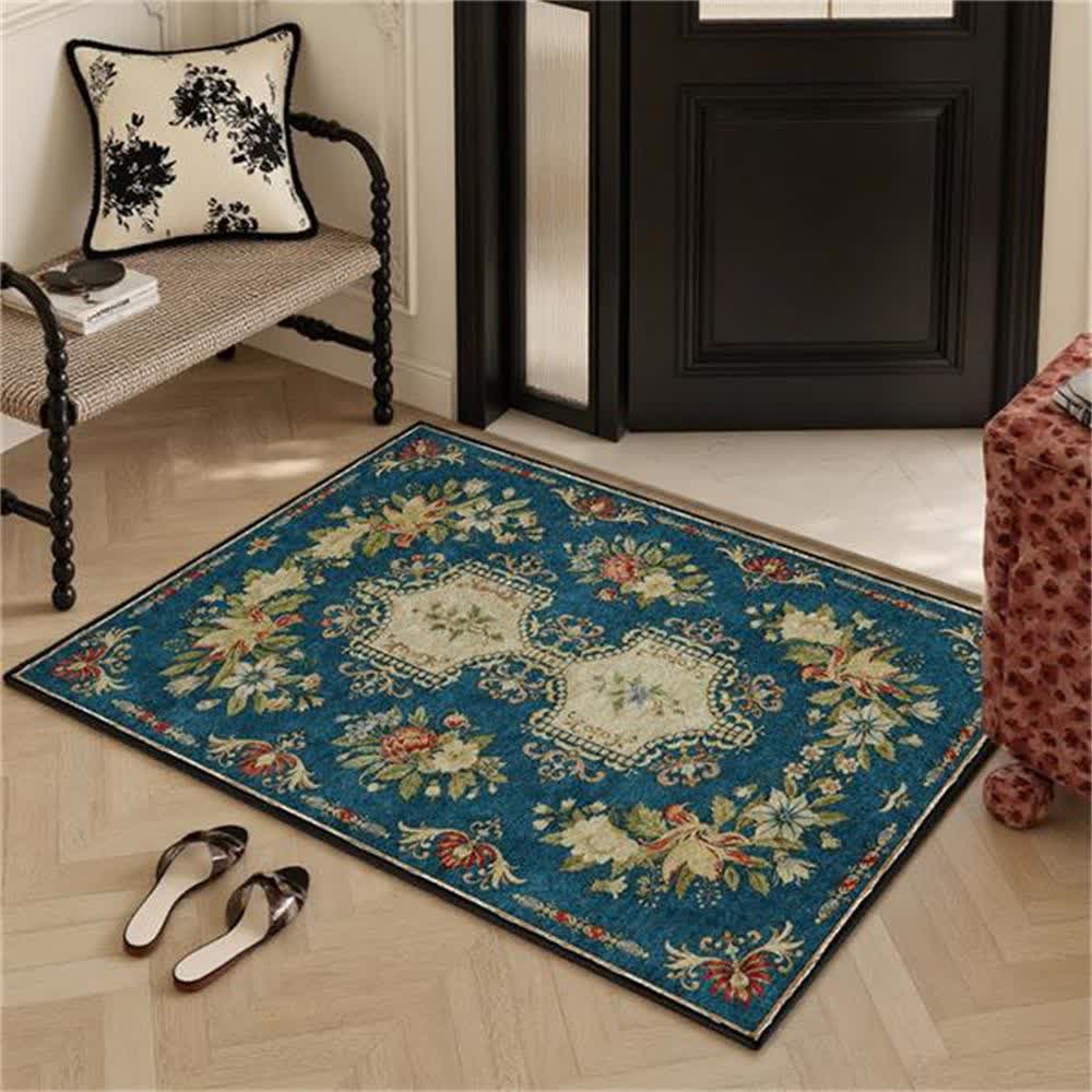 Retro Floral Washable Anti-slip Kitchen Rug - image 18