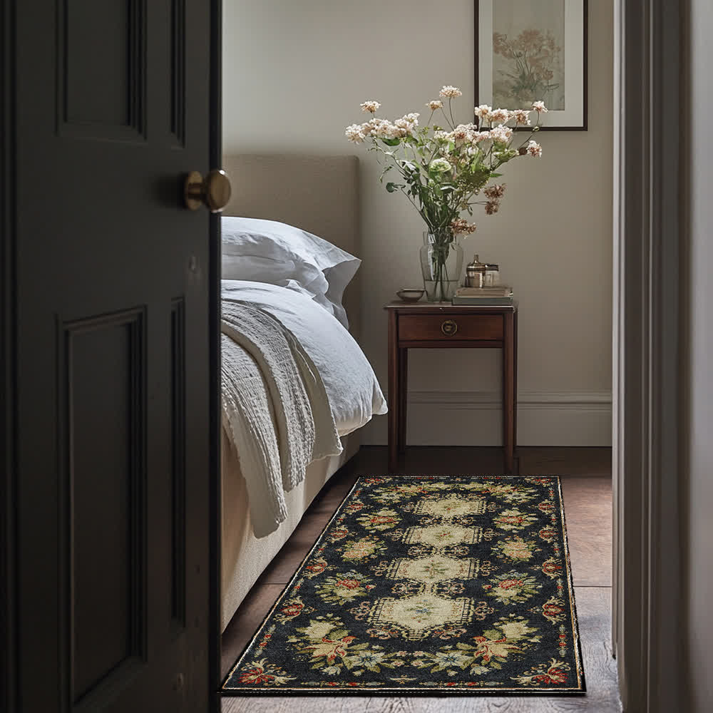 Retro Floral Washable Anti-slip Kitchen Rug - image 2