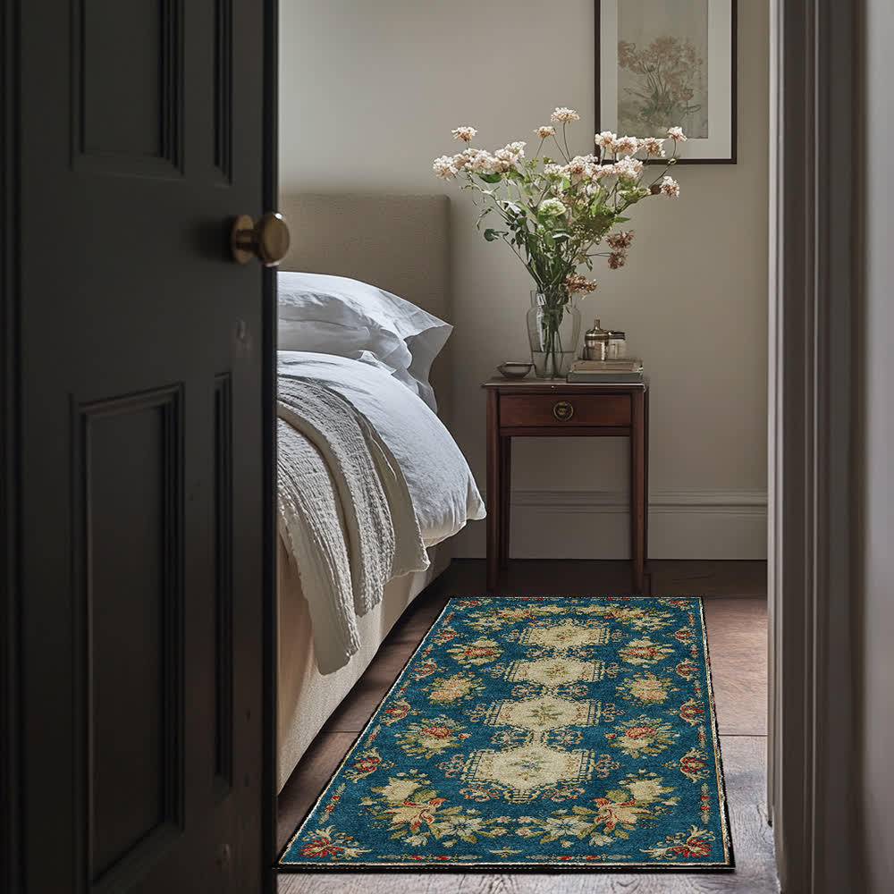 Retro Floral Washable Anti-slip Kitchen Rug - image 16