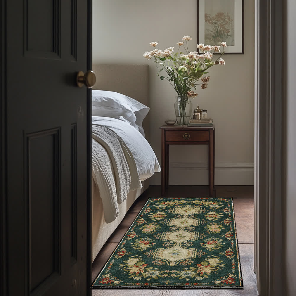 Retro Floral Washable Anti-slip Kitchen Rug - image 10