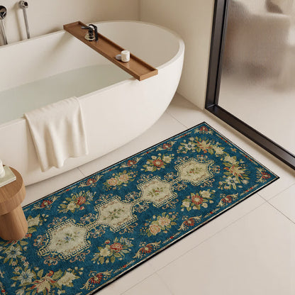 Retro Floral Washable Anti-slip Kitchen Rug - image 17