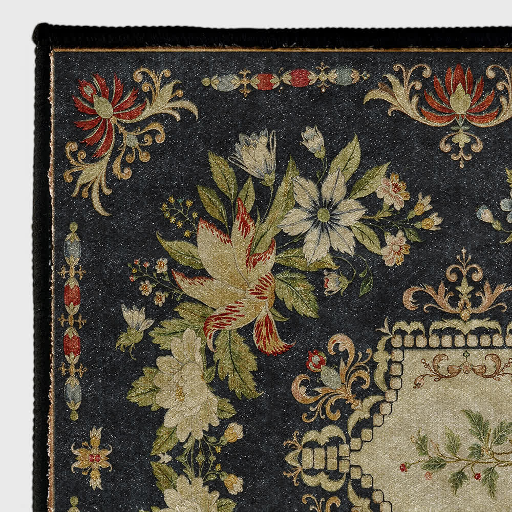 Retro Floral Washable Anti-slip Kitchen Rug - image 6