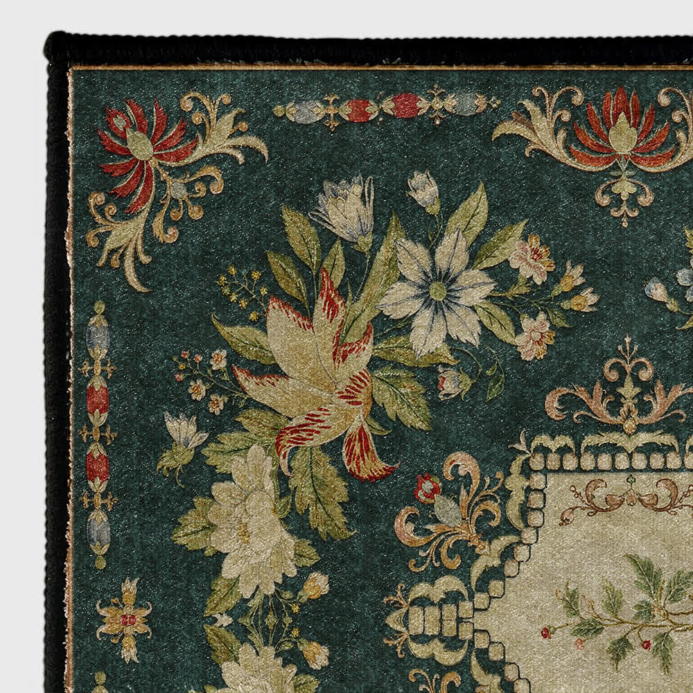 Retro Floral Washable Anti-slip Kitchen Rug - image 14