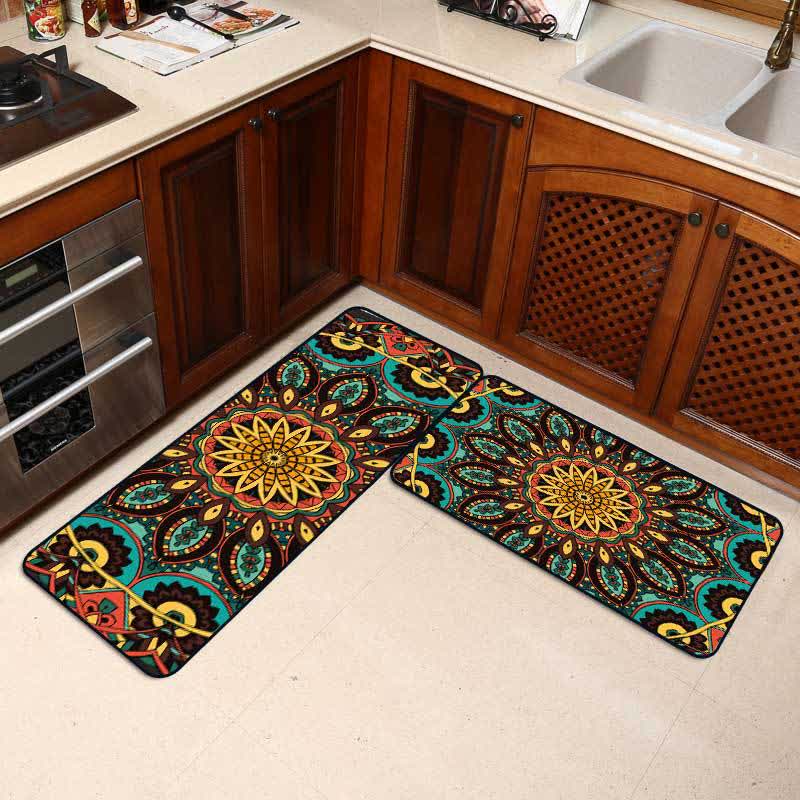 Anti-slip Vintage Mandala Kitchen Rug - 19" x 31"+19" x 63" - image 0