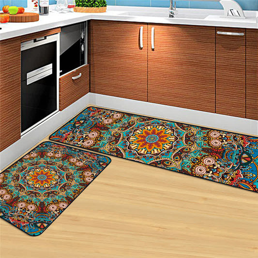 Colorful Ethnic Style Absorbent Runner Rugs - 19" x 31"+19" x 63" - image 0