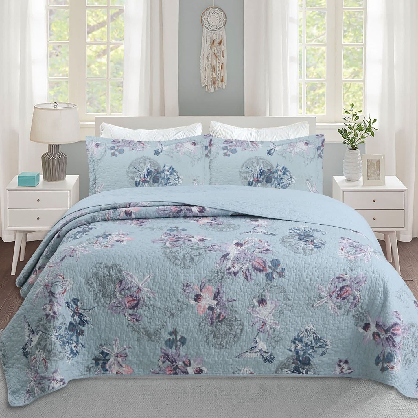 Elegant Floral Soft Cotton Quilt - King - image 0