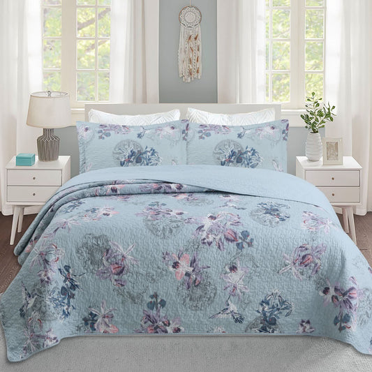 Elegant Floral Soft Cotton Quilt - King - image 0