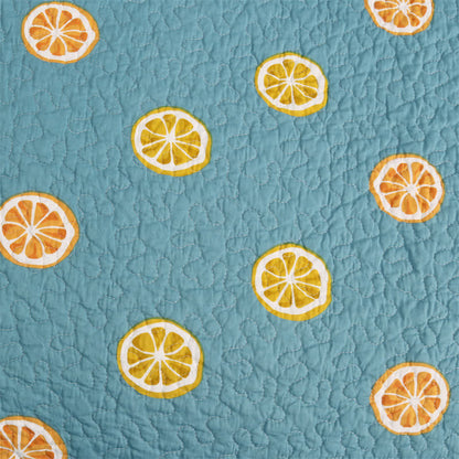 Fresh Lemon Print Cotton Quilt - image 4