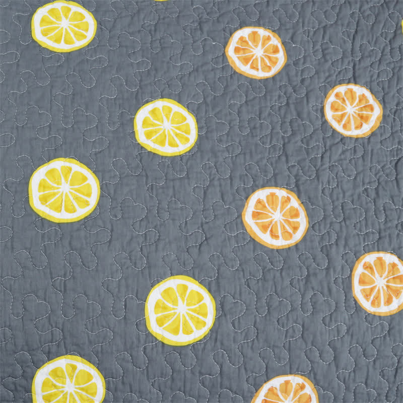 Fresh Lemon Print Cotton Quilt - image 11