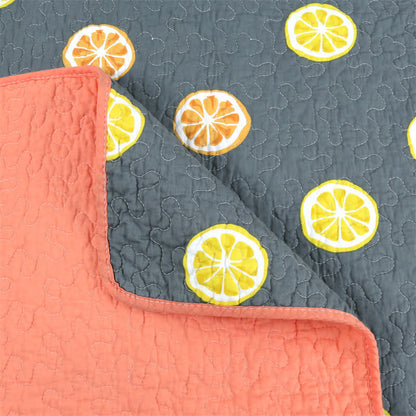 Fresh Lemon Print Cotton Quilt - image 13