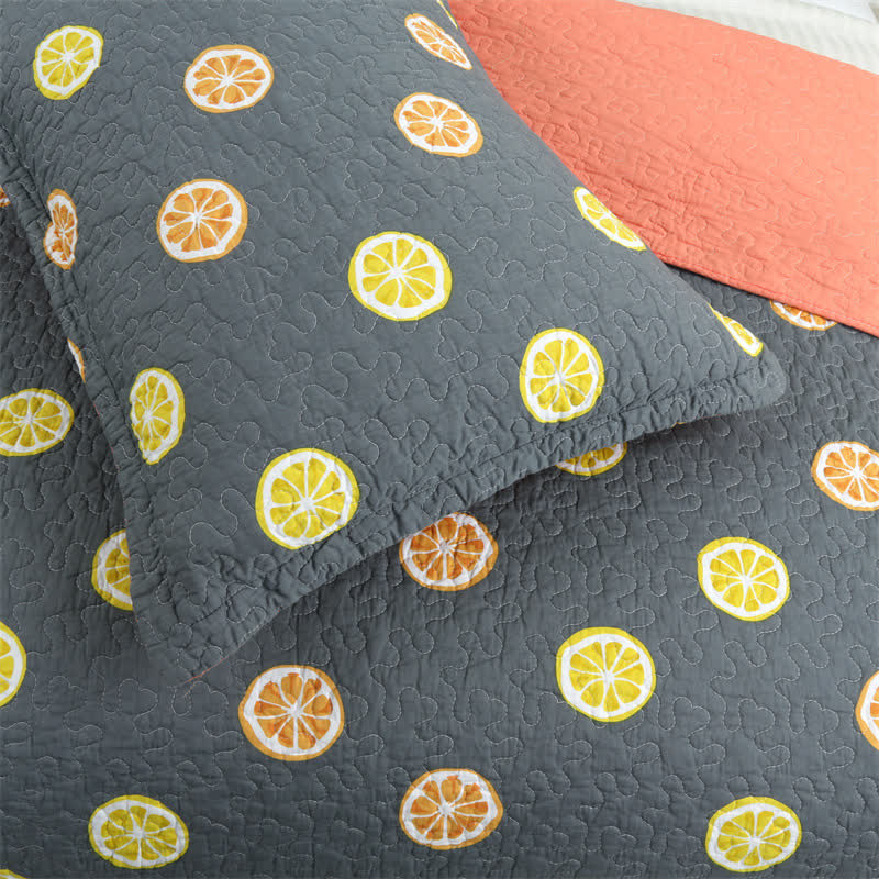 Fresh Lemon Print Cotton Quilt - image 10